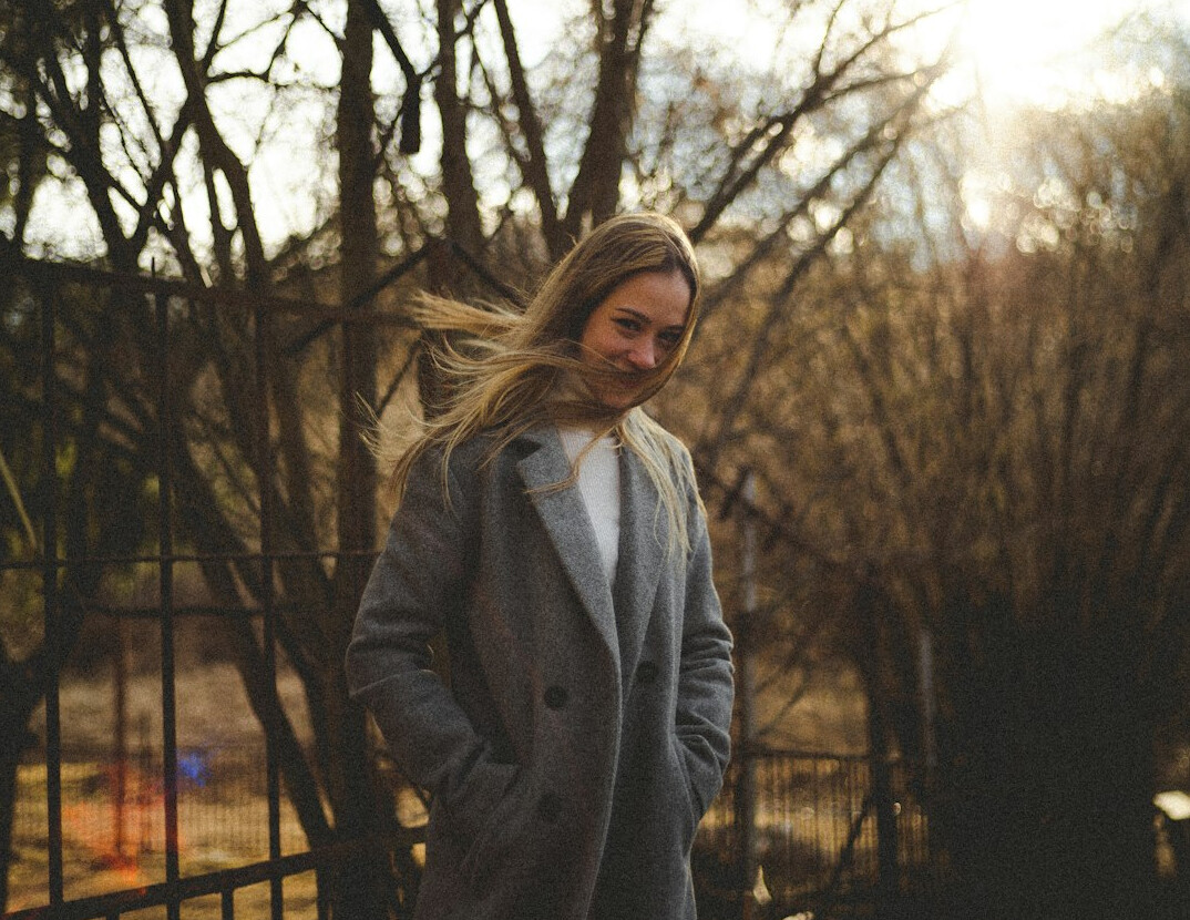 Portrait of a smiling woman in a blazer