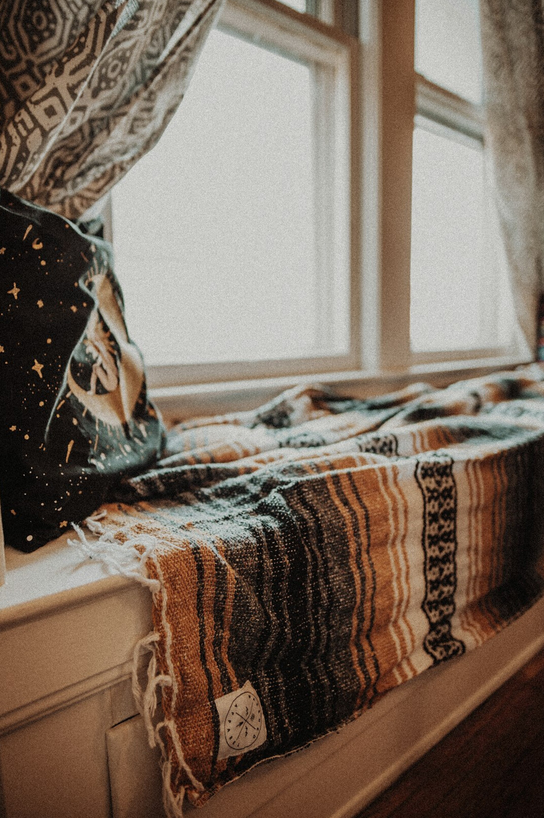 cozy reading nook with book